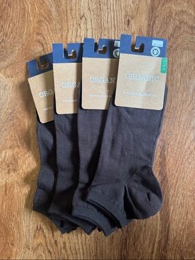 European Organic Cotton Men’s Crew Socks - Brown (4 Pack) - NWT